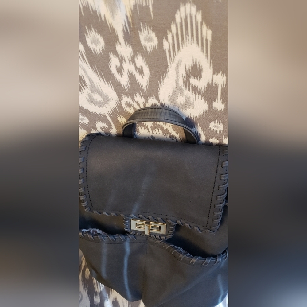 Matte Black JustFab Backpack - Picture 3 of 12